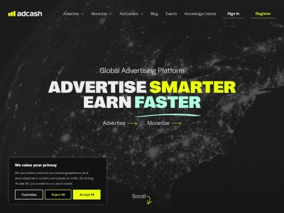 adcash.com screenshot