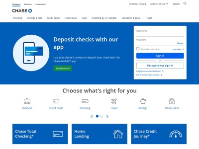chase.com screenshot