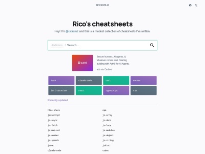 devhints.io screenshot