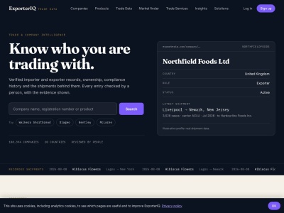 exporteriq.com screenshot