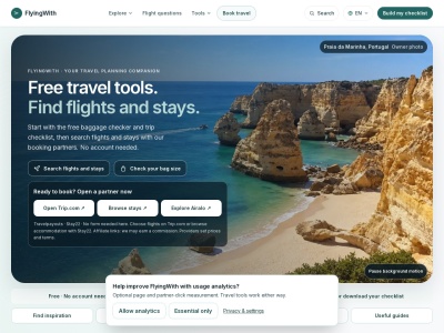 flyingwith.com screenshot