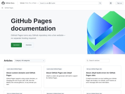 github.io screenshot