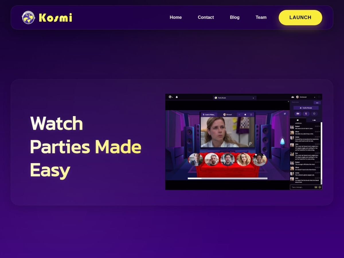 kosmi.io screenshot