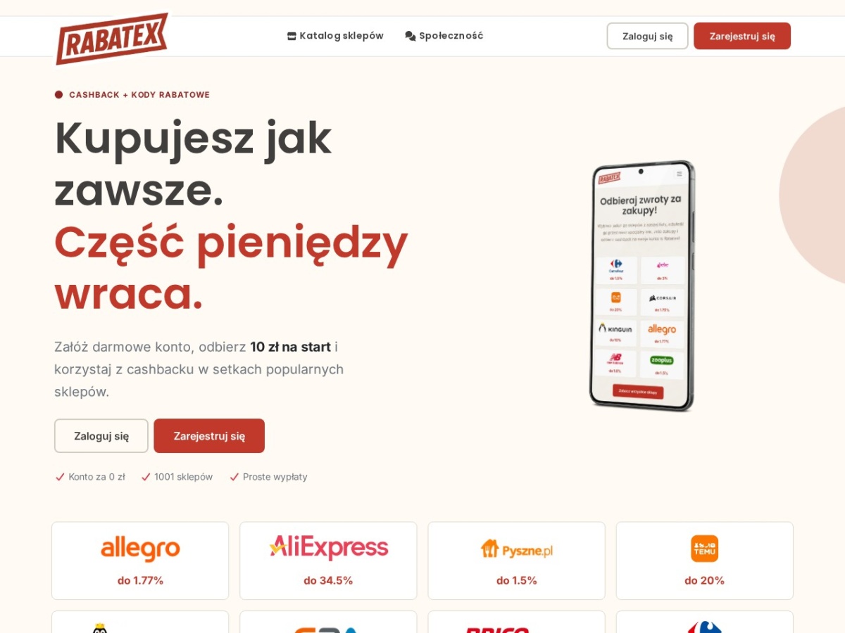rabatex.pl screenshot
