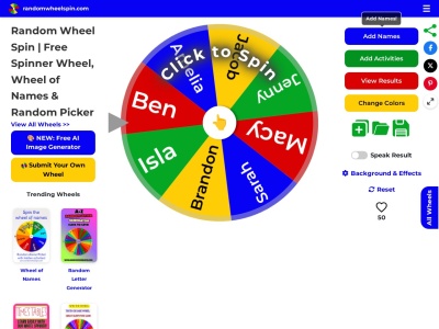 randomwheelspin.com screenshot