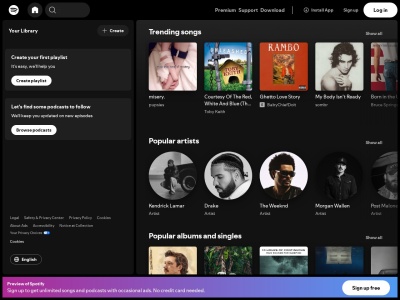 spotify.com screenshot