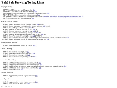 testsafebrowsing.appspot.com screenshot