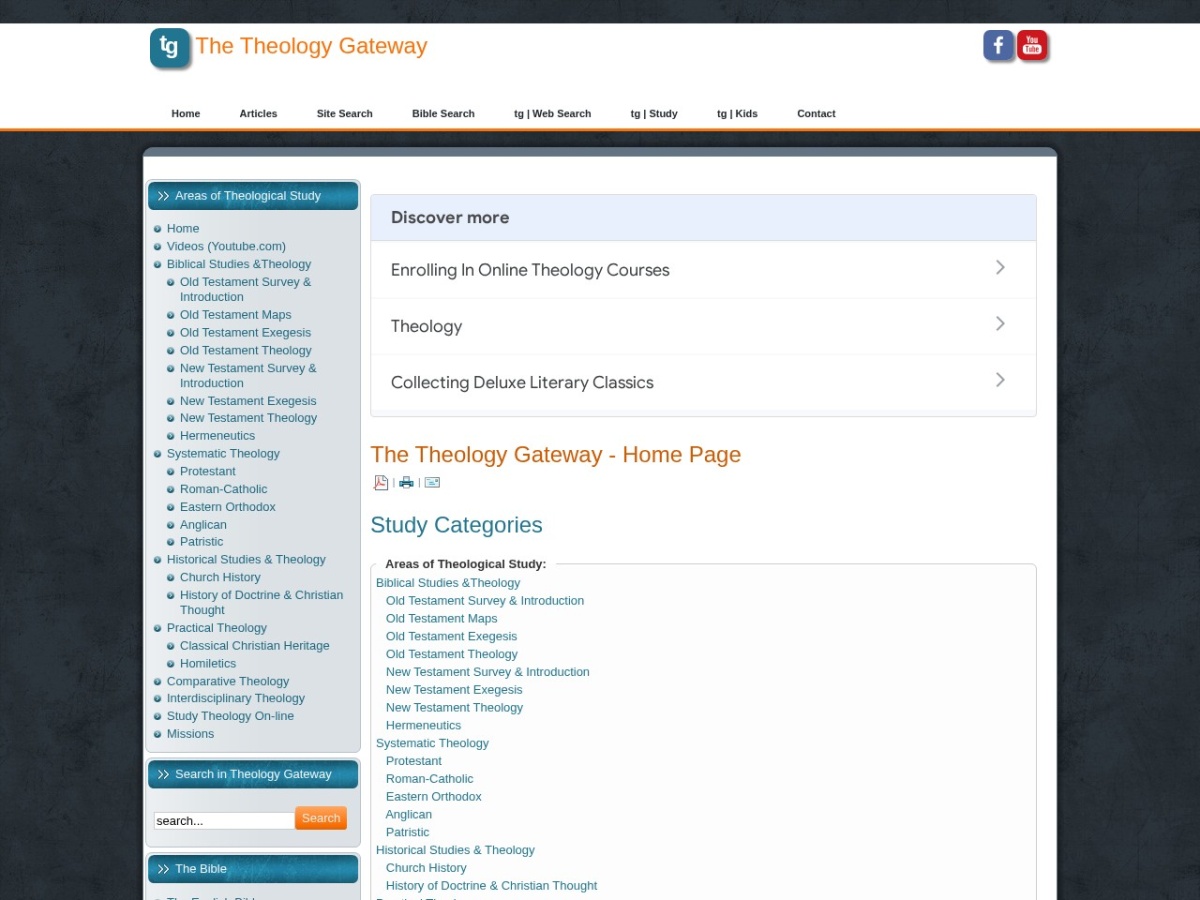 theologygateway.info screenshot