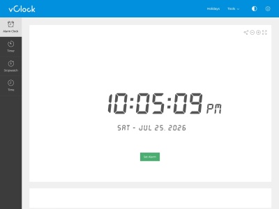 vclock.com screenshot