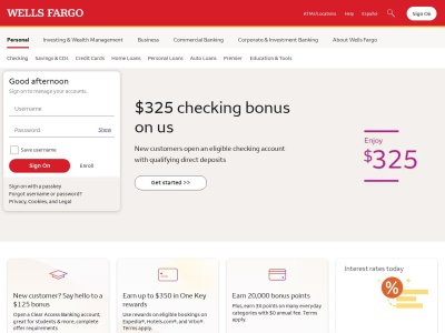 wellsfargo.com screenshot