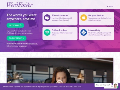 wordfinder.com screenshot