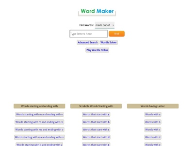 wordmaker.info screenshot