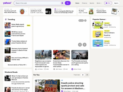 yahoo.com screenshot